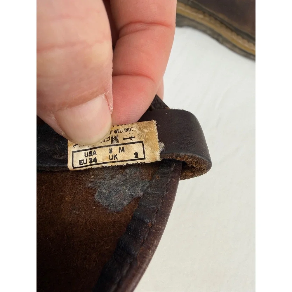 Georgia Boot‎ Kids Giant Wellington Brown Leather Work Boots Size 3M 5043858669